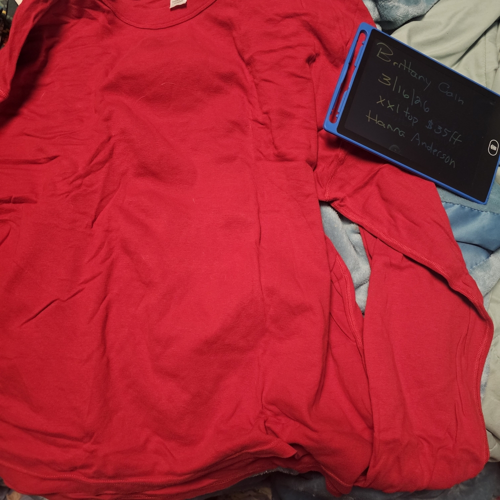 Hanna Andersson Vivid Red Long Sleeve Tee